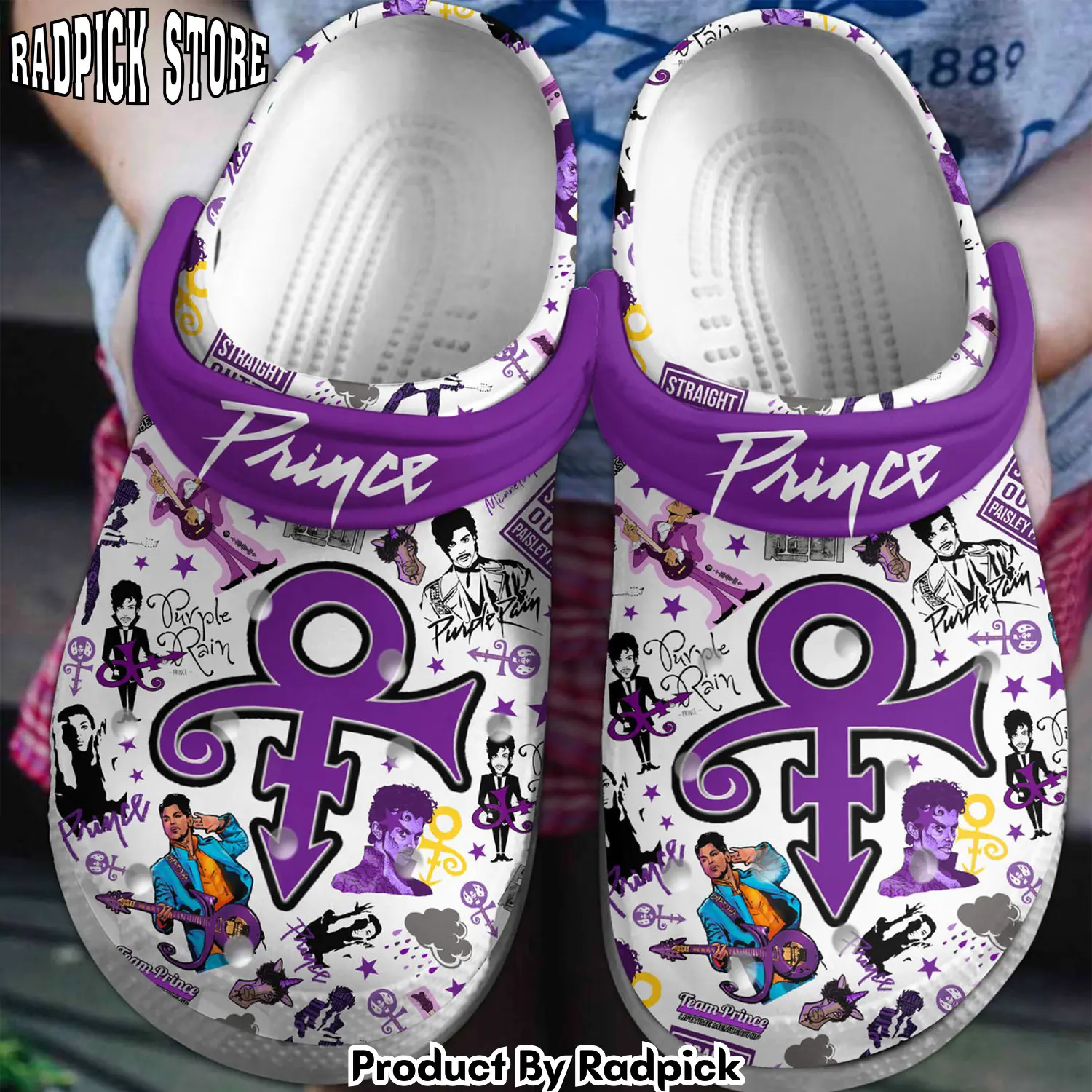 Radpick prince music clogs crocband clogs shoes comfortable for men women and kids footwearelite exclusive rp6521994